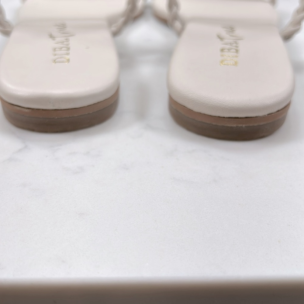 DIBA NEW Jo Vial braided strap white Leather sandal size 8 - Picture 4 of 6